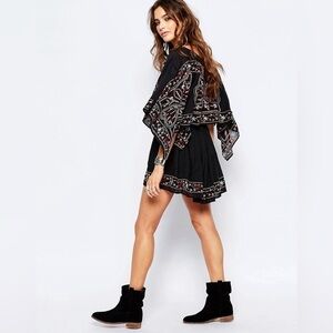 Free People Bohemian Batiste Frida Embroidered Dress/Top sz S
